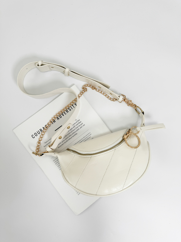 Crossbody torba od PU materijala, gradski stil, oblik školjke, zatvaranje na zip