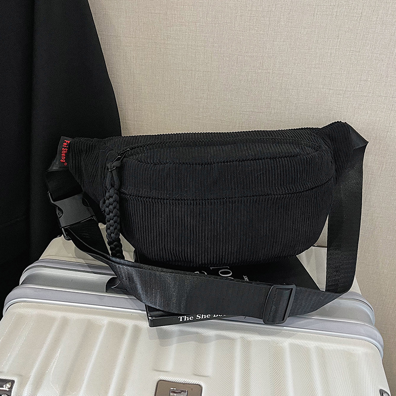 Ženska platnena crossbody torba - Zima 2025, zatvarač, džep za telefon, trodimenzionalni dizajn