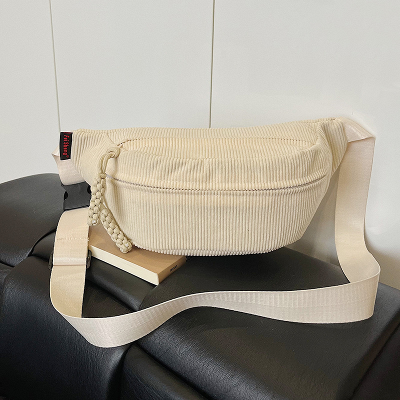 Ženska platnena crossbody torba - Zima 2025, zatvarač, džep za telefon, trodimenzionalni dizajn
