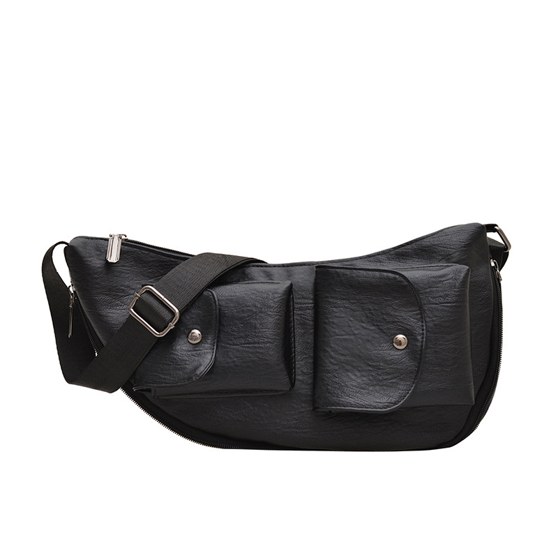 PU kožna crossbody torba, gradski stil, jesen 2025, zatvarač, džep za telefon