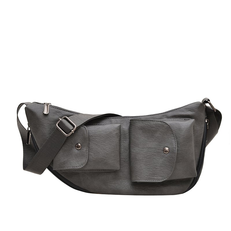 PU kožna crossbody torba, gradski stil, jesen 2025, zatvarač, džep za telefon