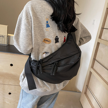 Unisex nylon crossbody torba za poslovnu svakodnevicu, zatvarač, zima 2025