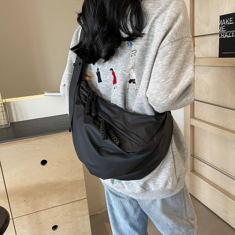 Unisex nylon crossbody torba za poslovnu svakodnevicu, zatvarač, zima 2025