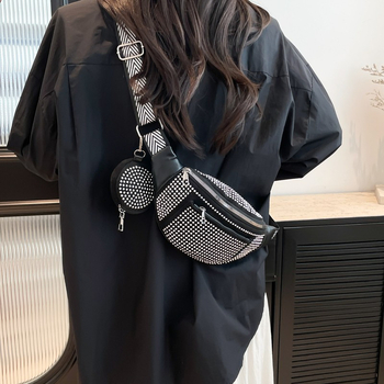 Ženska crossbody torba XN7028, Street Trend stil, PU materijal, velika zapremina, zatvarač, poliester podstava, džep za telefon