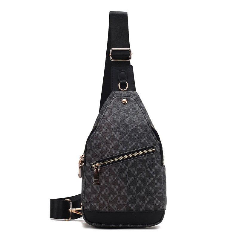 Damska torba preko ramena s poklopcem — gradski minimalistički stil, PU materijal, podstava od poliestera, zatvaranje na zatvarač