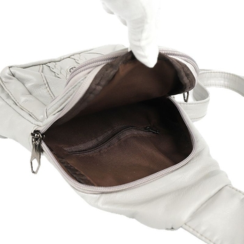 Bukapi Ženska crossbody torba od isprane kože s pletenim uzorkom, mekana koža, dekorativne metalne pločice i nasmijani detalj, unutarnja zip-kutija, džep za telefon, ID džep, proljeće 2025
