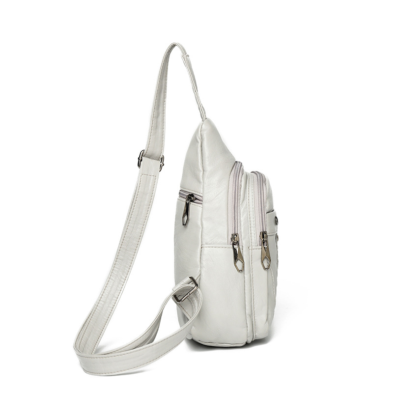 Bukapi Ženska crossbody torba od isprane kože s pletenim uzorkom, mekana koža, dekorativne metalne pločice i nasmijani detalj, unutarnja zip-kutija, džep za telefon, ID džep, proljeće 2025