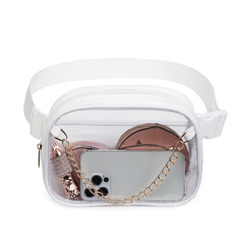Prozirna PVC ženska crossbody torba, ulični stil, zatvarač, trodimenzionalni dizajn, Tinyat/Tianyi
