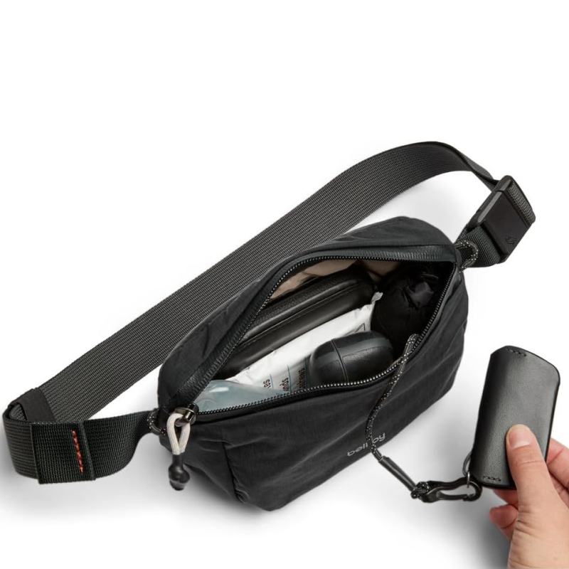 Nylon torbica za struk sa zatvaračem na zip i pretincem za telefon, ulični stil, poliester podstava