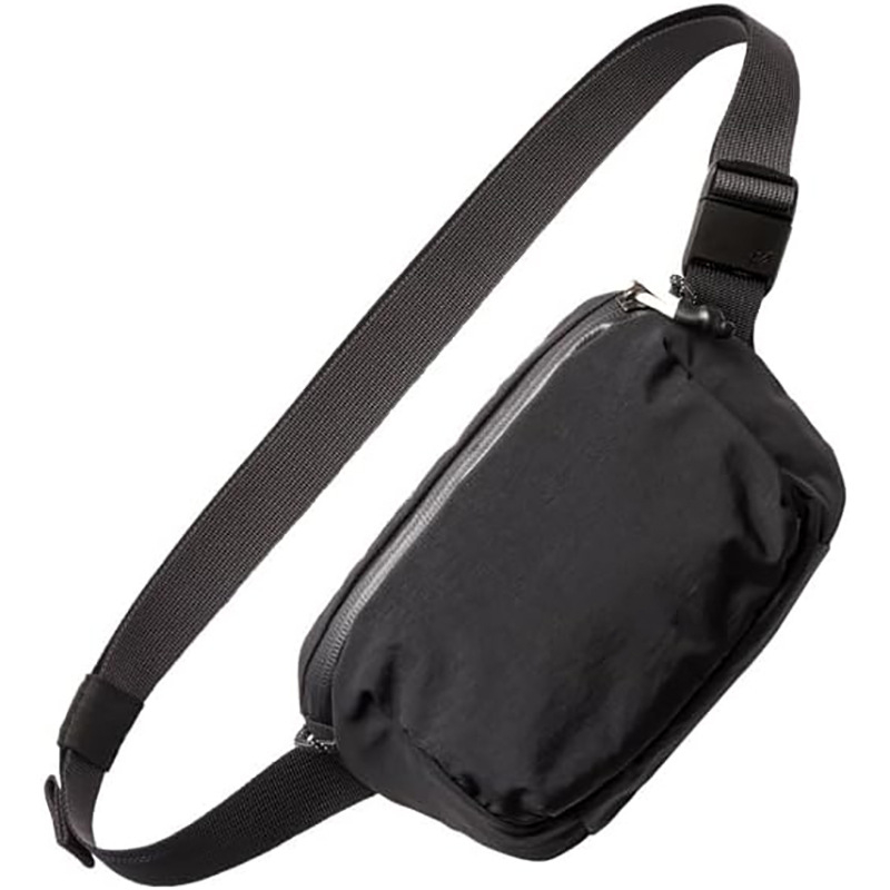 Nylon torbica za struk sa zatvaračem na zip i pretincem za telefon, ulični stil, poliester podstava