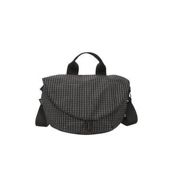 Nylon Crossbody torba u obliku dumplinga, s zatvaračem, unutarnji džepovi za telefon i dokumente - Ljeto 2025
