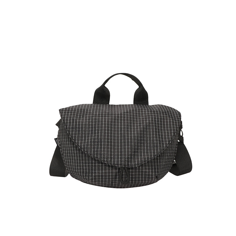 Nylon Crossbody torba u obliku dumplinga, s zatvaračem, unutarnji džepovi za telefon i dokumente - Ljeto 2025