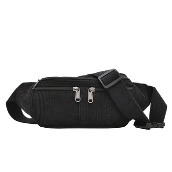 Crossbody torba Corduroy, gradska jednostavnost, Saddle bag stil, Dumpling oblik, zatvaranje zipom