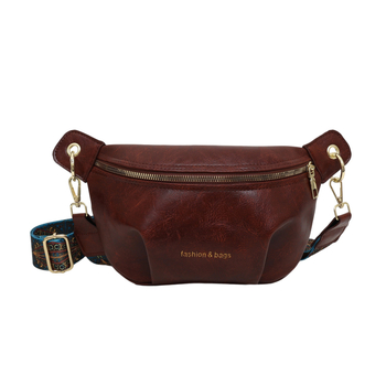 Geantă PU unisex în stil saddle bag, cu fermoar, lansare toamnă 2025