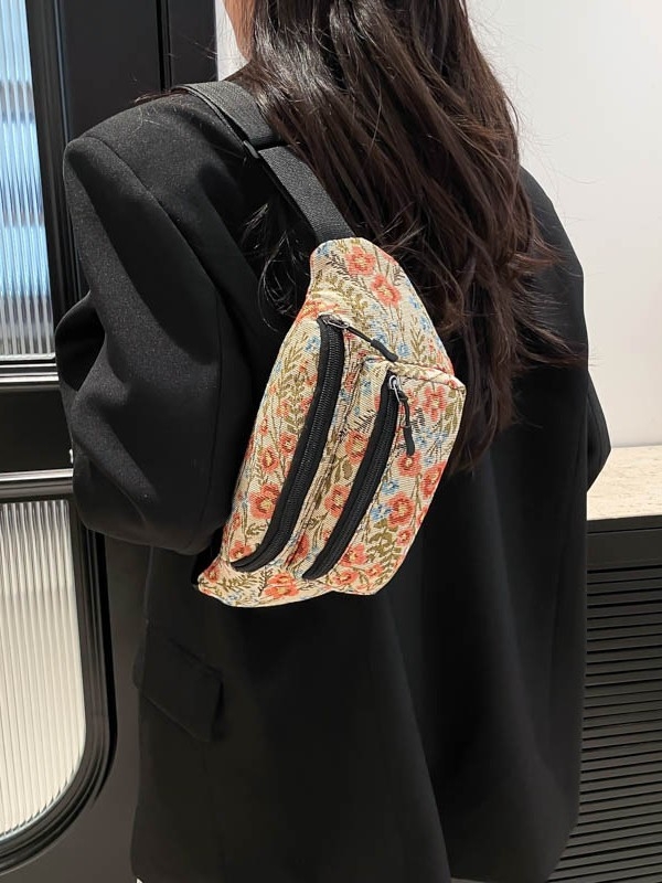 Manwu PU crossbody torba za žene, zatvaranje na zip, podstava od poliestera, trodimenzionalna vanjska površina, Harajuku/Japanski stil