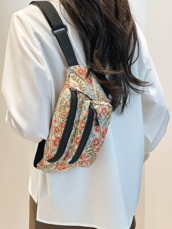 Manwu PU crossbody torba za žene, zatvaranje na zip, podstava od poliestera, trodimenzionalna vanjska površina, Harajuku/Japanski stil