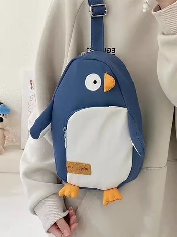 Pingvin torba preko prsa – PU materijal, podstava od najlona, unisex stil, proljeće 2025, svakodnevna uporaba