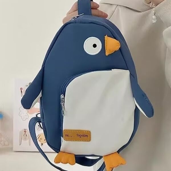 Pingvin torba preko prsa – PU materijal, podstava od najlona, unisex stil, proljeće 2025, svakodnevna uporaba