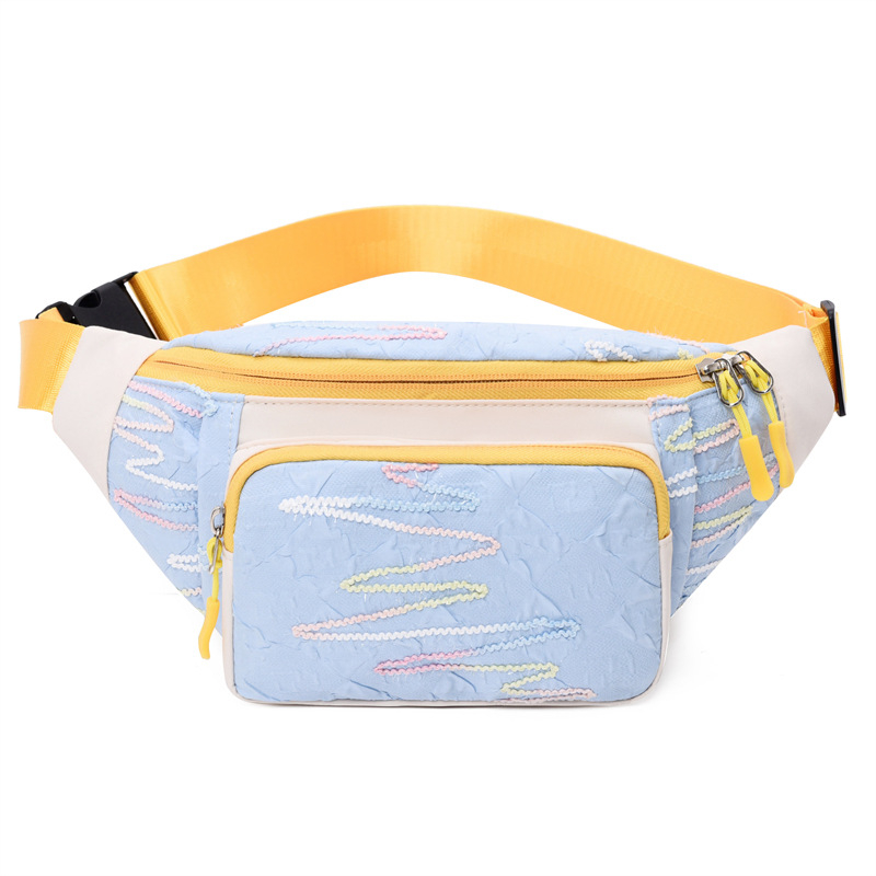 Yunhe chest bag za muškarce i žene, lagana sportska crossbody torba, Oxford tkanina, podstava od poliester, unutarnji džep na zatvarač i džep za telefon, zimsko izdanje 2025