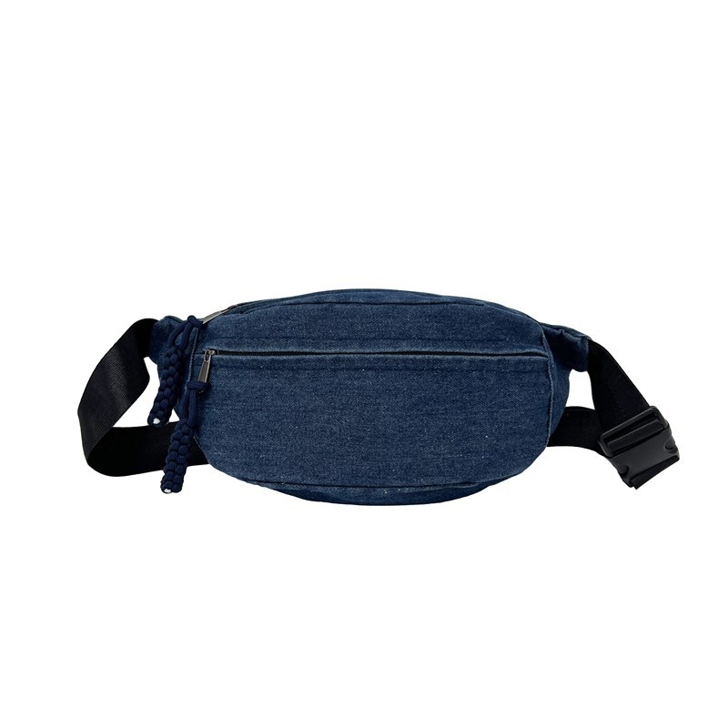 Ženska denim crossbody torba, unutarnji patch džep, zatvaranje zatvaračem, pretinci za telefon i ID, jesen 2024