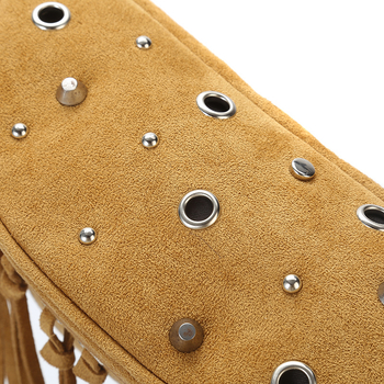 Crossbody torba s resicama, oblik potkove, retro ovalni dizajn, platno vanjski dio, poliester podstava, zatvarač, jedna naramenica, džep za telefon, 3D vanjski dizajn, proljetće 2025 izdanje