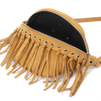 Crossbody torba s resicama, oblik potkove, retro ovalni dizajn, platno vanjski dio, poliester podstava, zatvarač, jedna naramenica, džep za telefon, 3D vanjski dizajn, proljetće 2025 izdanje