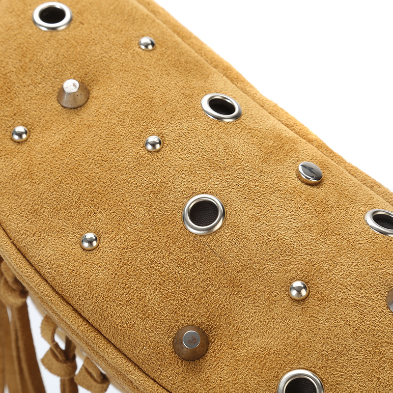 Crossbody torba s resicama, oblik potkove, retro ovalni dizajn, platno vanjski dio, poliester podstava, zatvarač, jedna naramenica, džep za telefon, 3D vanjski dizajn, proljetće 2025 izdanje