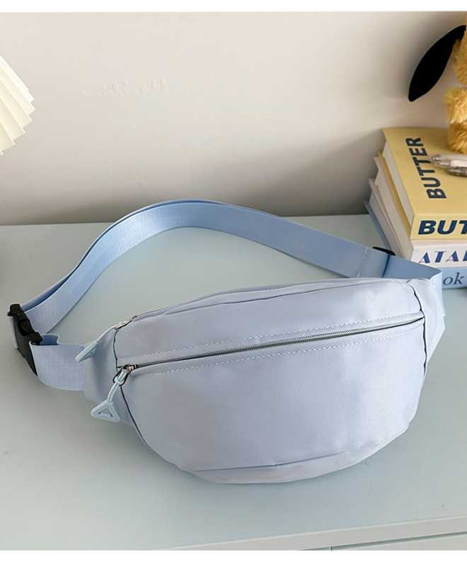 Nylon torbica za preko ramena sa zatvaračem, mekana podstava od poliestera, gradski minimalistički stil
