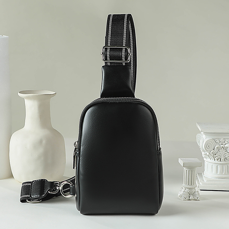 Unisex crossbody torba, ulični stil, PU koža, zatvarač, podstava od poliestera i pamuka, džep za telefon