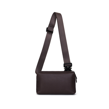 Zhuoliang Unisex kožna crossbody torba, koža prvog sloja, zatvarač, unutarnji džepovi za svakodnevnu upotrebu