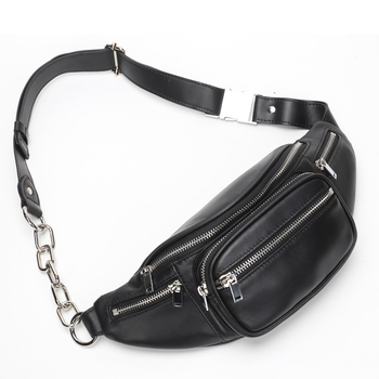 Ženska kožna torbica za pojas s lancem – svestrana crossbody torbica