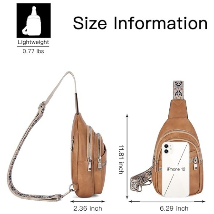 Ženska PU kožna crossbody torba, gradski minimalistički stil, zatvaranje zipom, 3D silueta, unutarnji džepovi sa zipom i džep za mobitel, proljeće 2025