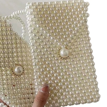 Cilindrična crossbody torba — akril, pleteni dizajn, unutarnji džepovi za telefon, osobnu iskaznicu i kameru