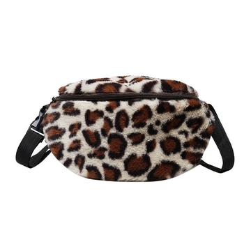 Ženska crossbody torbica od pliša, Dumpling Bag stil, školjkasti oblik, zatvaranje na zip, poliester podstava