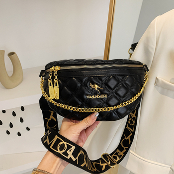 Ženska crossbody torbica za struk – ulični stil, PU materijal, ljeto 2024, zatvarač, džep za mobitel