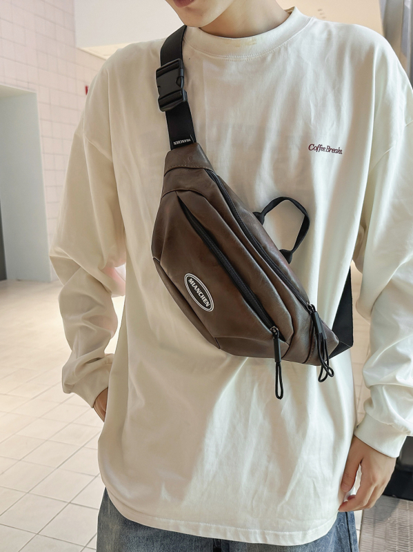PU kožna crossbody torbica, oblik dumpling, zatvarač, džep za telefon i dokumente