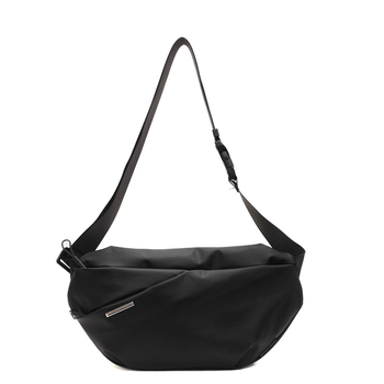 Najlon Dumpling-Style crossbody torba, horizontalni kvadratni oblik, zatvaranje zipom, poliester podstava, jednosrameni remen