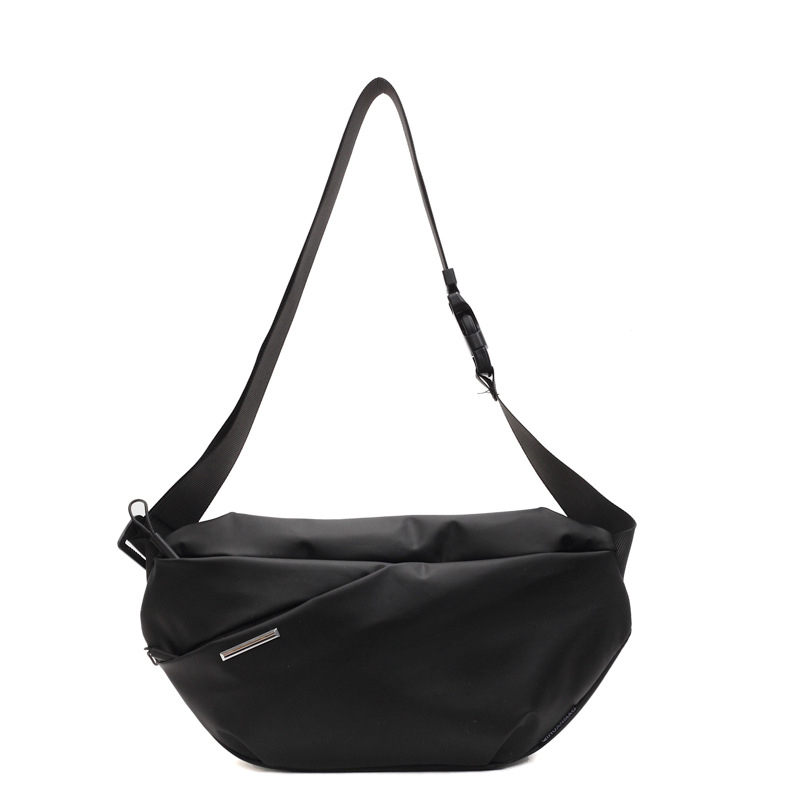 Najlon Dumpling-Style crossbody torba, horizontalni kvadratni oblik, zatvaranje zipom, poliester podstava, jednosrameni remen