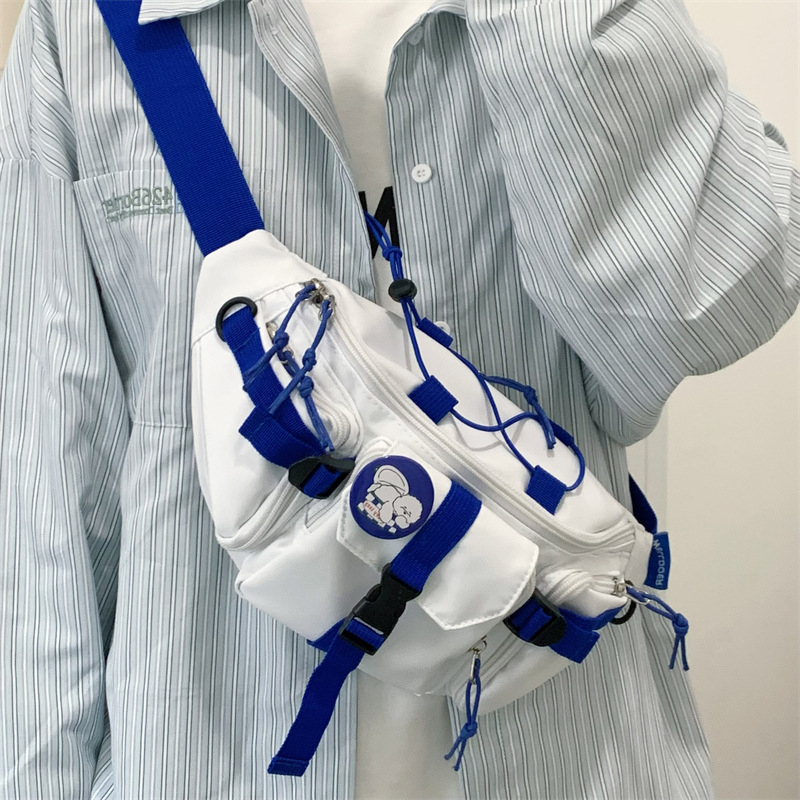 Geantă pentru torace, crossbody și talie — stil street, nylon, căptușeală poliester, fermoar, husă cu capac