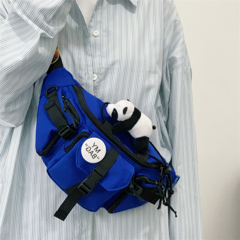 Geantă pentru torace, crossbody și talie — stil street, nylon, căptușeală poliester, fermoar, husă cu capac