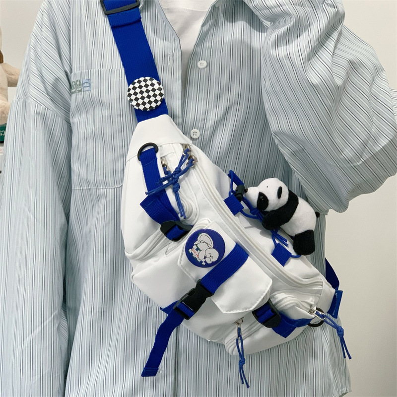 Geantă pentru torace, crossbody și talie — stil street, nylon, căptușeală poliester, fermoar, husă cu capac