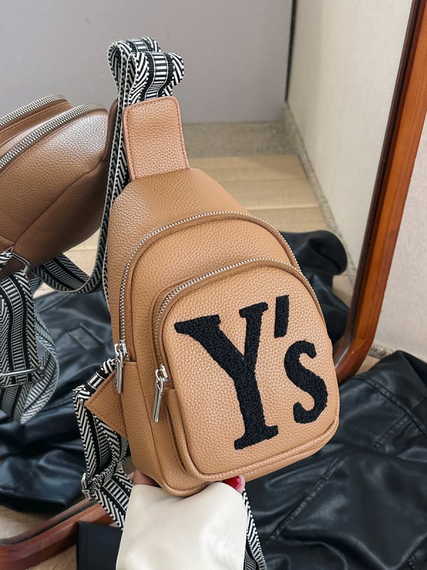 Ženska PU crossbody torba — jesen 2025, zatvarač, poliester podstava, džep za telefon