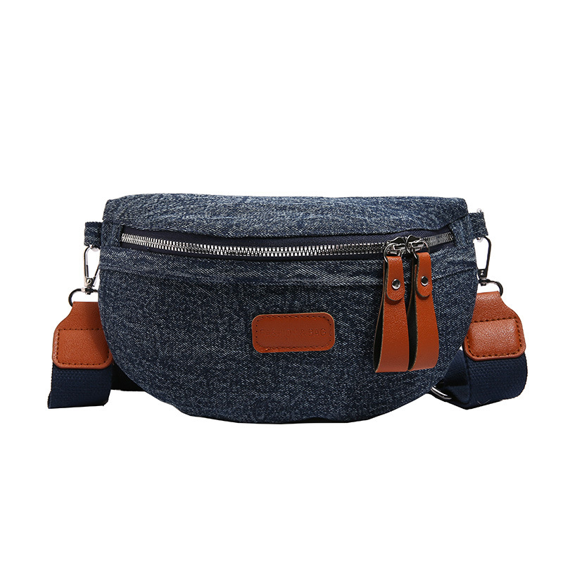 Platnena crossbody torba s zatvaračem, poliester podstava, džep za telefon, vanjski dio s poklopcem