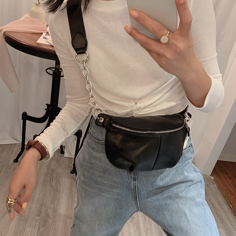 Crossbody torba od PU-a, dumpling oblik, gradski stil, zatvarač, unutarnja džep s zatvaračem