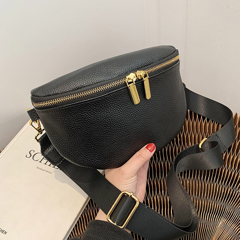Ženska crossbody torbica u korejskom stilu, gradska jednostavnost; Materijal PU, podstava od poliestera, zatvaranje zatvaračem, unutarnja džep sa zatvaračem