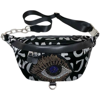 Ženska chest bag u korejskom stilu s rhinestones, platnena konstrukcija, zatvarač, mekana tekstura, svakodnevna upotreba