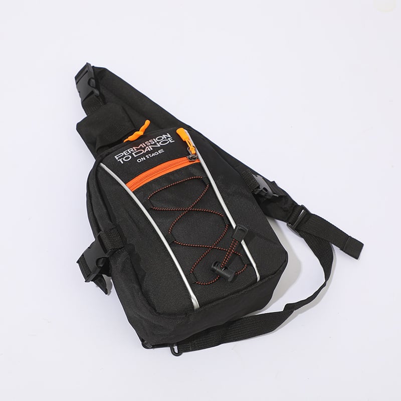 Geantă unisex crossbody/ talie, stil stradal, Oxford, fermoar, buzunar pentru telefon, buzunar intern