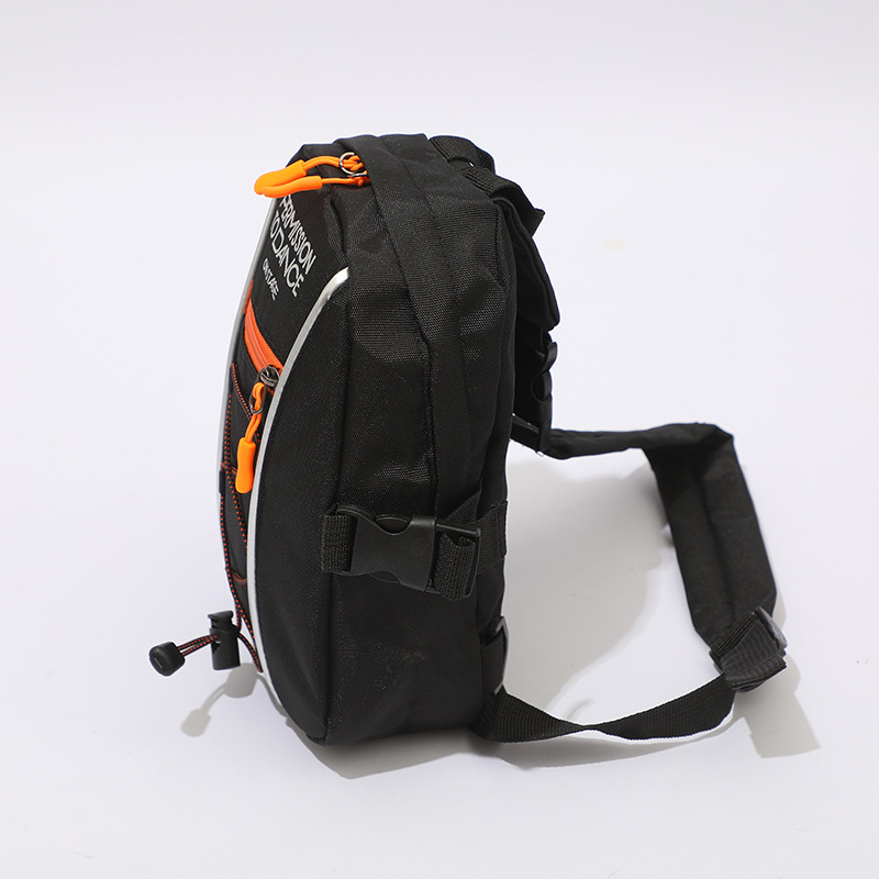 Geantă unisex crossbody/ talie, stil stradal, Oxford, fermoar, buzunar pentru telefon, buzunar intern