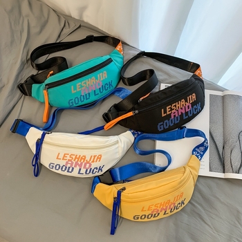 Ženska nylon torba preko ramena, lagana, s pretincem za telefon i ID, jednostavan dizajn s slovima, sportski svakodnevni stil