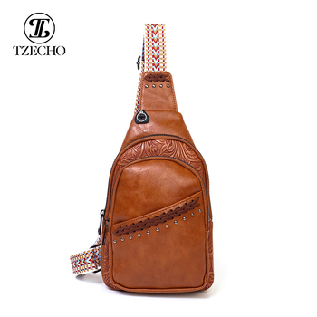 Patchwork PU Crossbody torba s kopčom na zip, unutarnja džep na zip i džep za ID, marka TIANZI, jesen 2024